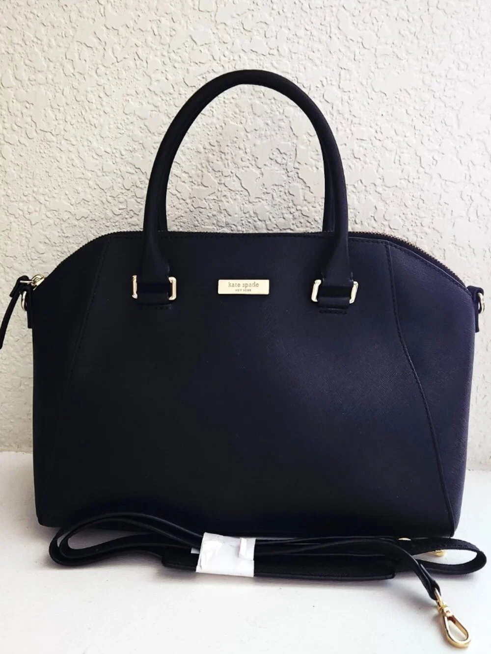 New Kate Spade NY Black Leather Miriam 2/Way Shoulder Bag
